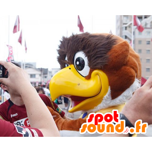 マスコット大きな茶色と白の鳥、スポーツイーグル-MASFR21823-鳥のマスコット
