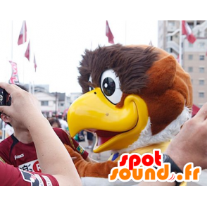 マスコット大きな茶色と白の鳥、スポーツイーグル-MASFR21823-鳥のマスコット