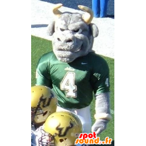 Mascote touro, búfalo cinza no sportswear - MASFR21835 - Mascot Touro