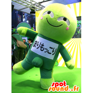 Grön karaktär maskot, japansk, manga - Spotsound maskot