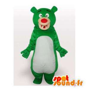 Mascotte d'ours vert. Costume d'ours vert - MASFR006480 - Mascotte d'ours