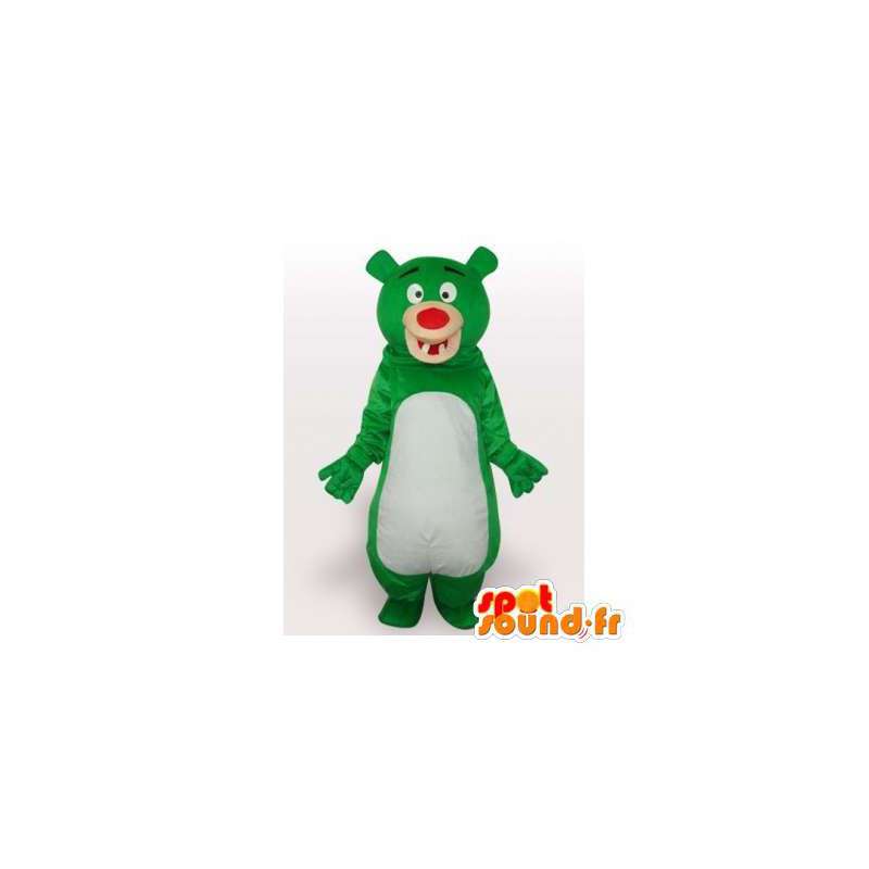 Mascotte d'ours vert. Costume d'ours vert - MASFR006480 - Mascotte d'ours