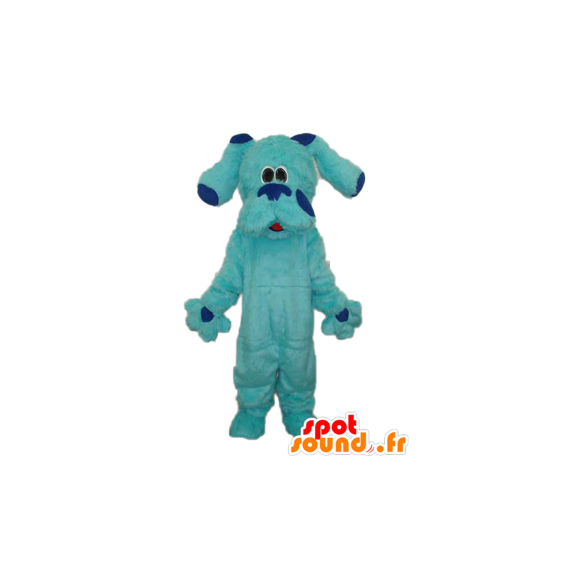 Blue Dog Mascot, todo peludo, gigante e bonito - MASFR21847 - Mascotes cão