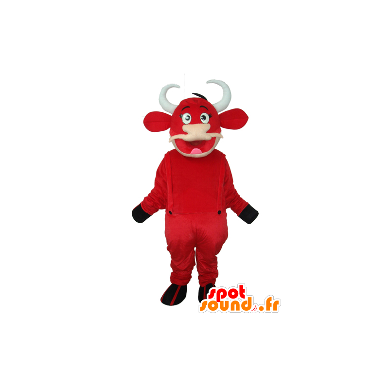 Cow mascot Kiri, red and white - MASFR21849 - Mascot cow