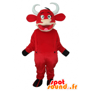 Cow mascot Kiri, red and white - MASFR21849 - Mascot cow