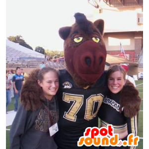 Brown boar mascot in sportswear - MASFR21857 - Sports mascot