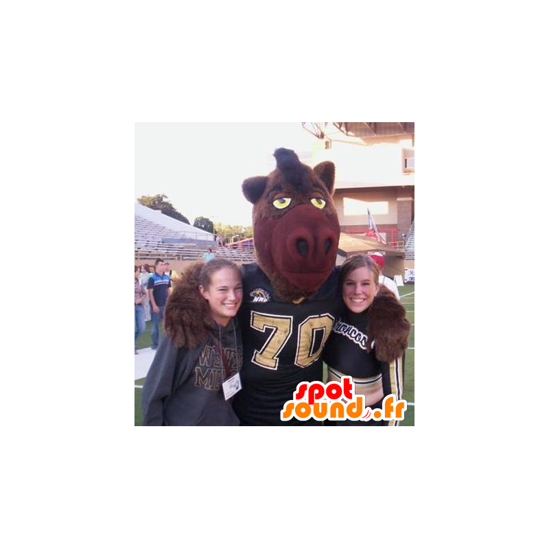 Brown boar mascot in sportswear - MASFR21857 - Sports mascot Brown boar mascot in sportswear - MASFR21857 - Sports mascot