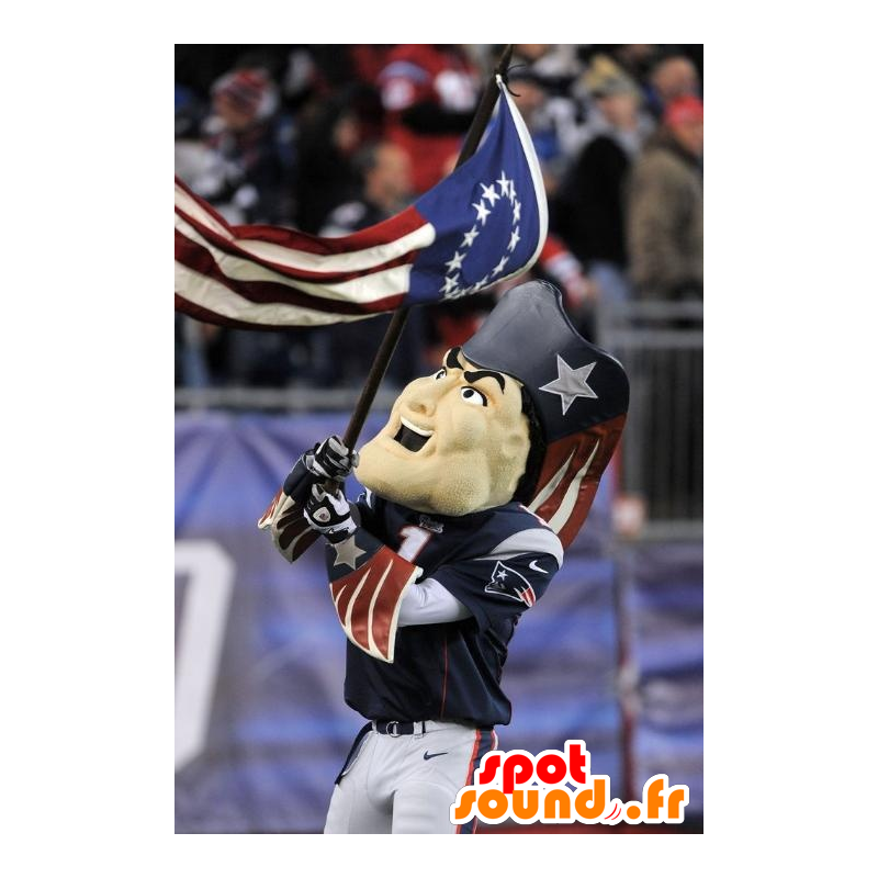 Maskotmand, patriot, republikanske farver - Spotsound maskot Maskotmand, patriot, republikanske farver - Spotsound maskot