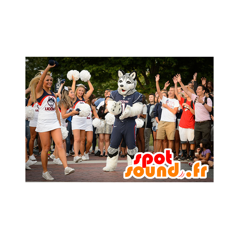 Mascot Husky dog wolf in sportswear - MASFR21888 - Mascots Wolf Mascot Husky dog wolf in sportswear - MASFR21888 - Mascots Wolf