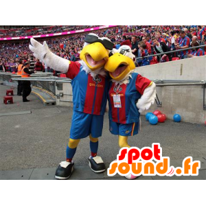 2 mascotes pássaros brancos, gaivota - MASFR21889 - aves mascote