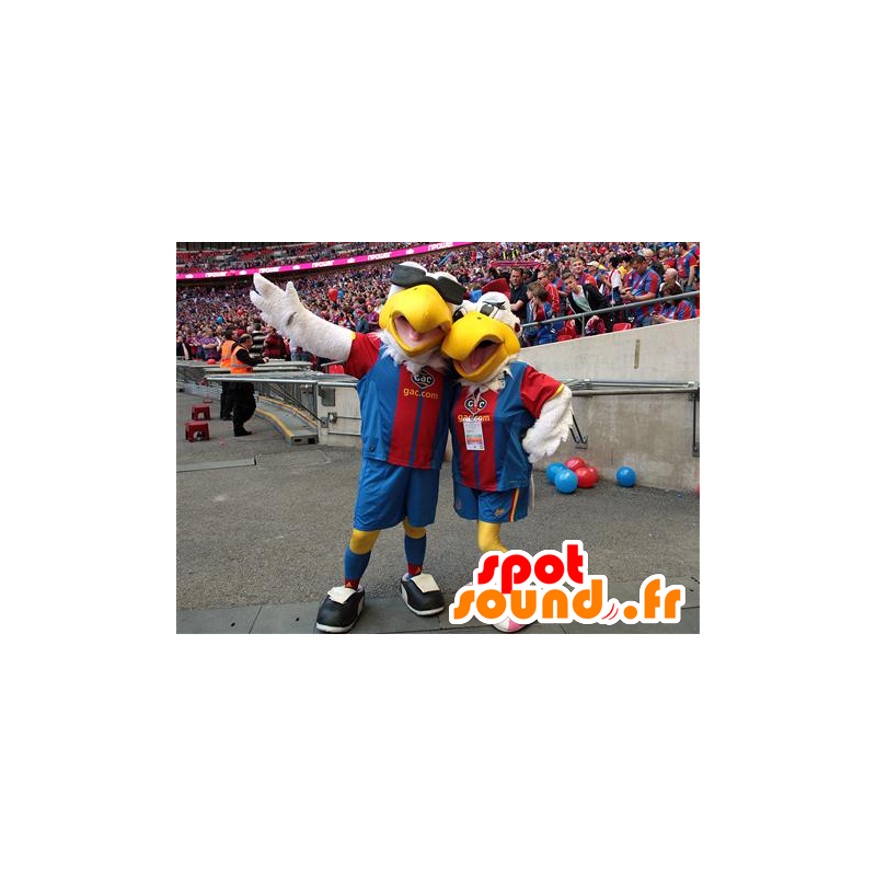 2 maskoti bílí ptáci, racci - MASFR21889 - maskot ptáci 2 maskoti bílí ptáci, racci - MASFR21889 - maskot ptáci