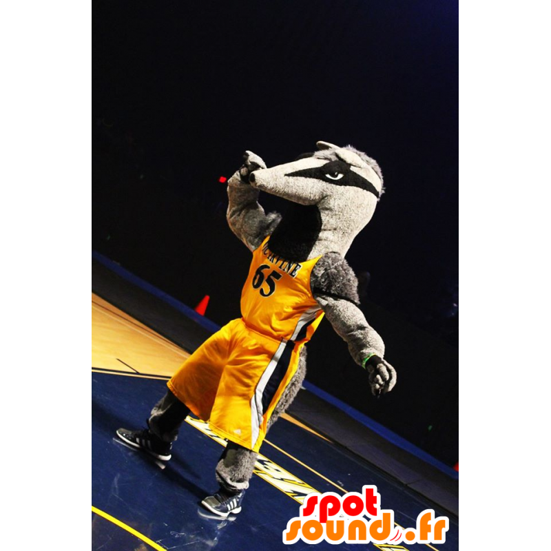 Mascot tapiiri, harmaa ja musta anteater - MASFR21893 - Animaux de la forêt Mascot tapiiri, harmaa ja musta anteater - MASFR21893 - Animaux de la forêt