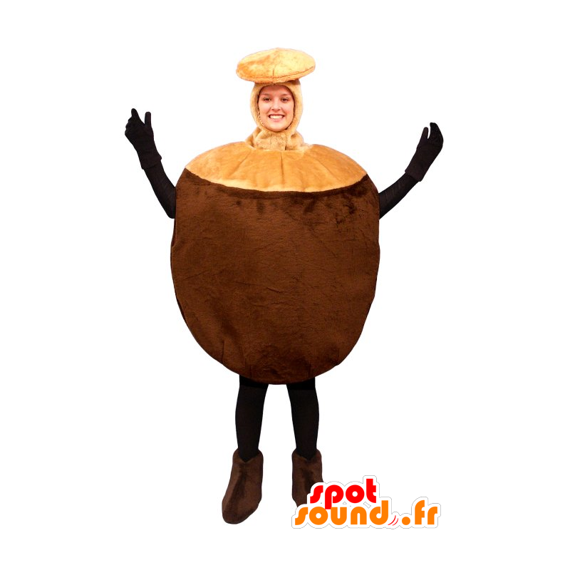 Coconut brown mascot, giant - MASFR21894 - Fast food mascots