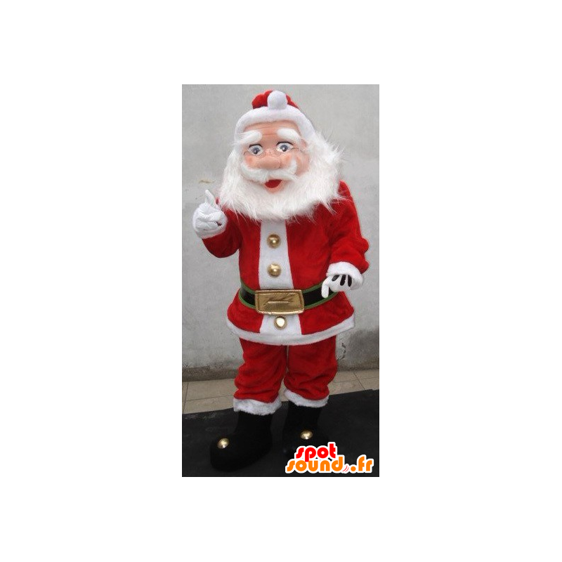 Santa Claus mascot, dressed in red and white - MASFR21912 - Christmas mascots