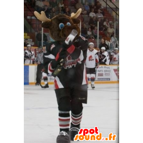 Brun renmaskot i sportkläder - Spotsound maskot