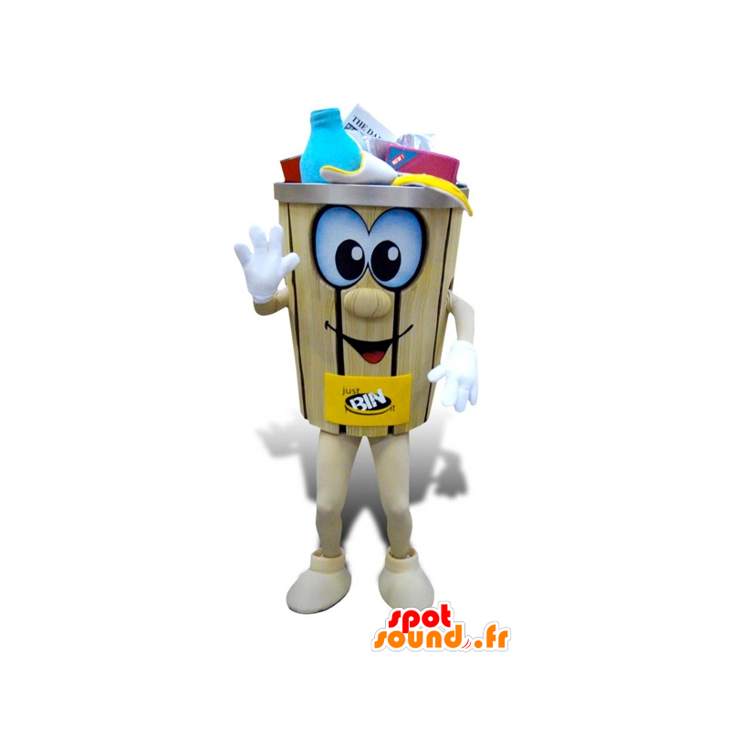 Trash mascotte mand met afval - MASFR21925 - mascottes objecten