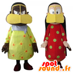 2 maskotteja itämaisen naisia, värikäs - MASFR21945 - Mascottes Femme