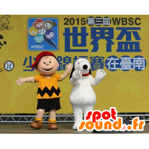 2 famous mascots of Charlie Brown and Snoopy - MASFR21947 - Mascots famous characters