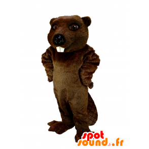 Brown beaver mascot, very realistic - MASFR21968 - Beaver mascots