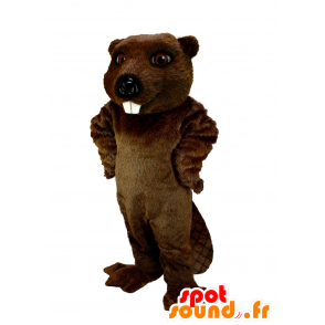 Brown-Biber-Maskottchen, sehr realistisch - MASFR21968 - Biber Maskottchen