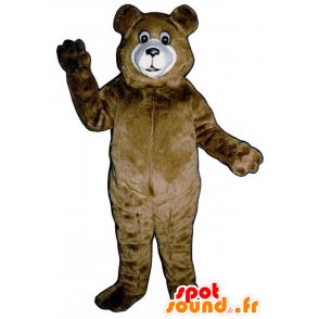 Groothandel Mascot bruin en wit draagt, de reuze - MASFR21986 - Bear Mascot