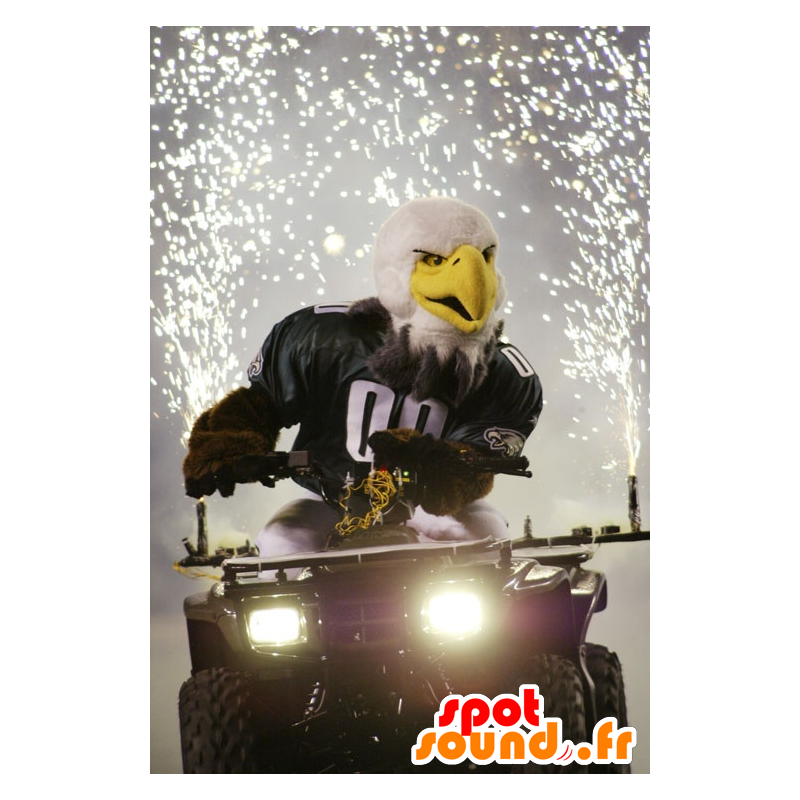Mascot bílá orel a hnědé sportovní - MASFR21997 - maskot ptáci Mascot bílá orel a hnědé sportovní - MASFR21997 - maskot ptáci