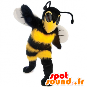 Beautiful yellow and black mascot, bee, wasp - MASFR22010 - Mascots bee