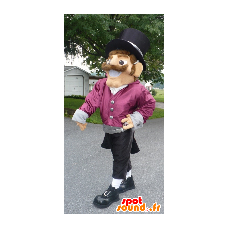 Man smiling mascot dressed in a classy outfit - MASFR22015 - Human mascots