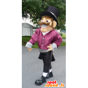 Man smiling mascot dressed in a classy outfit - MASFR22015 - Human mascots
