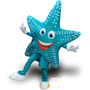 Mascot Star of blue sea, very cheerful - MASFR22017 - Mascots starfish