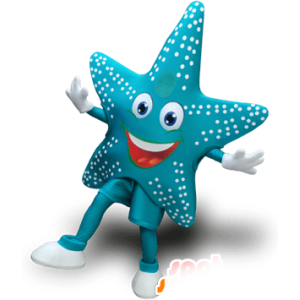 Mascot Star of blått hav, veldig smilende - MASFR22017 - Sea Star Maskoter