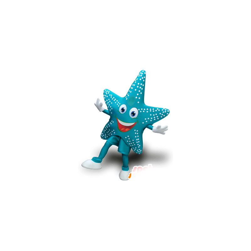 Mascot Estrela de mar azul, muito sorridente - MASFR22017 - Sea Star Mascotes