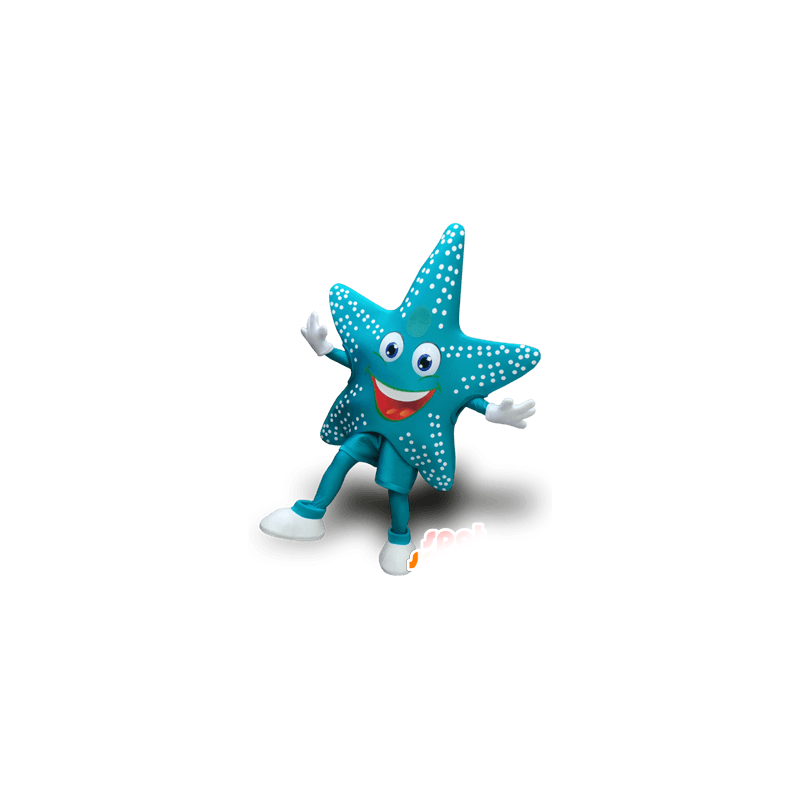 Mascot Star of blått hav, veldig smilende - MASFR22017 - Sea Star Maskoter