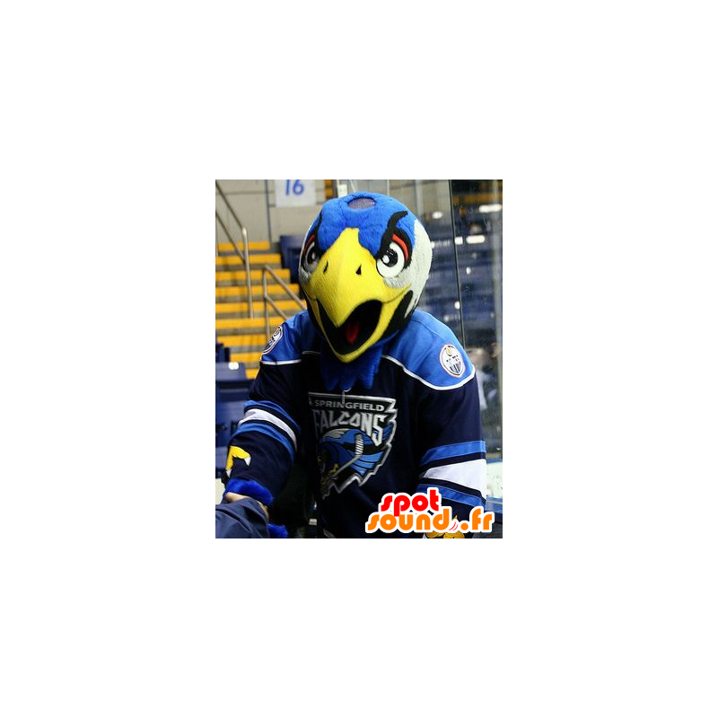 Mascot orel, salašník, bílý a žlutý - MASFR22032 - maskot ptáci Mascot orel, salašník, bílý a žlutý - MASFR22032 - maskot ptáci