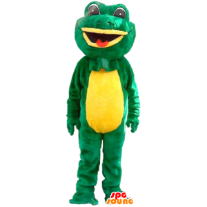 Green and yellow frog mascot - MASFR22035 - Mascots frog