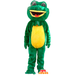 Green and yellow frog mascot - MASFR22035 - Mascots frog