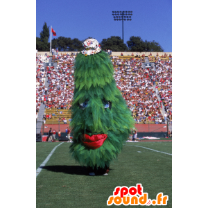 Mascotte de sapin de Noël vert et rouge, géant - MASFR22043 - Mascottes Noël