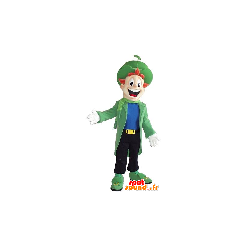 Mascot homem sorridente vestindo uma roupa colorida - MASFR22044 - Mascotes homem