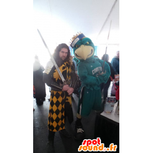 Mascot zelené a žluté orel, obří - MASFR22048 - maskot ptáci