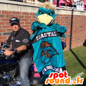 Mascot grønn og gul ørn, gigantiske - MASFR22048 - Mascot fugler