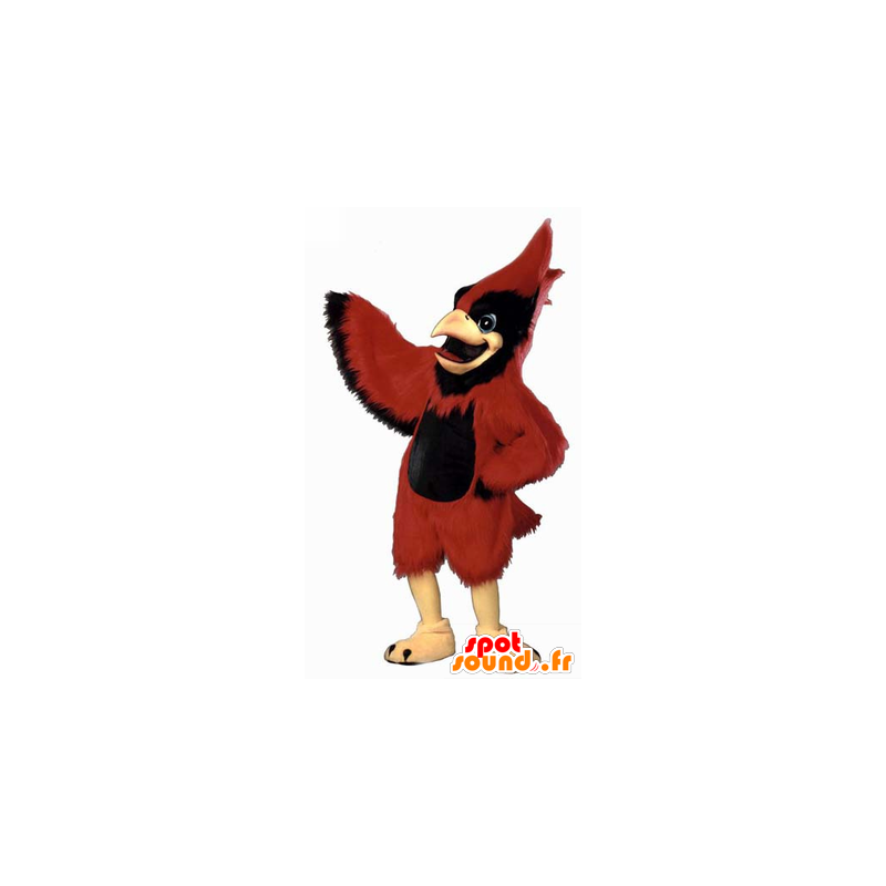 Maskot červený a černý pták, velmi majestátní - MASFR22052 - maskot ptáci Maskot červený a černý pták, velmi majestátní - MASFR22052 - maskot ptáci