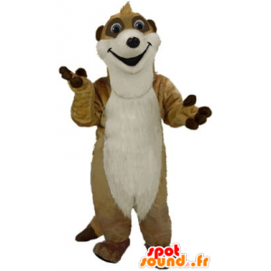 Mascot beige and white meerkat - MASFR22053 - Animal mascots