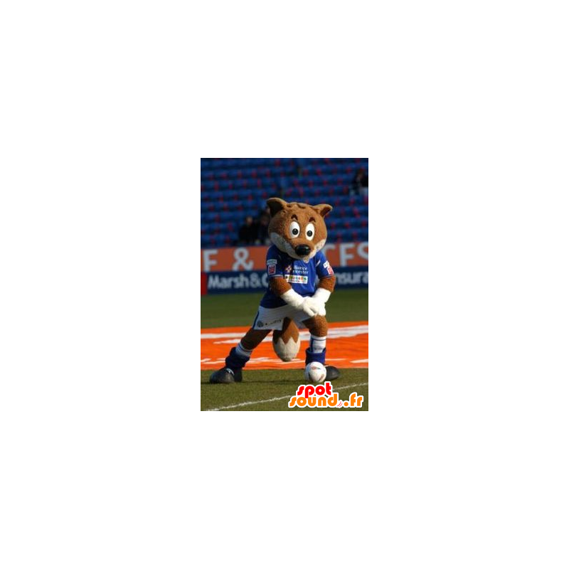 Maskottchen braune Fuchs in der Sportkleidung - MASFR22078 - Maskottchen-Fox Maskottchen braune Fuchs in der Sportkleidung - MASFR22078 - Maskottchen-Fox