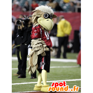 Mascotte Vogel, beige Geier in der Sportkleidung - MASFR22103 - Maskottchen der Vögel