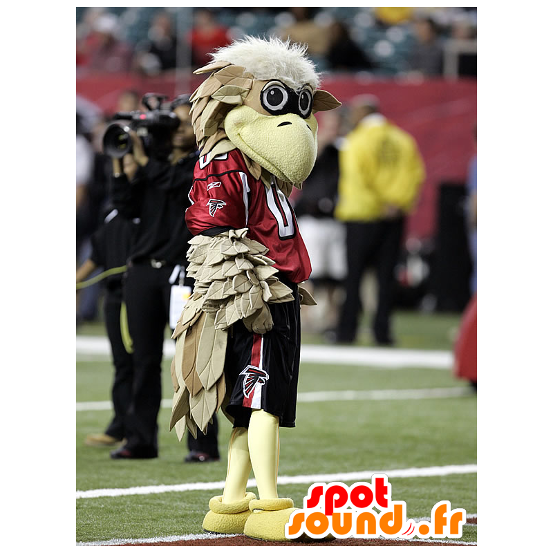 Mascotte Vogel, beige Geier in der Sportkleidung - MASFR22103 - Maskottchen der Vögel Mascotte Vogel, beige Geier in der Sportkleidung - MASFR22103 - Maskottchen der Vögel