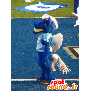 Mascota dragón azul, caballo alado - MASFR22105 - Caballo de mascotas