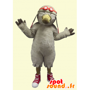 Mascotte Vogel, Möwe, mit einem fliegenden Helm - MASFR22108 - Maskottchen der Vögel