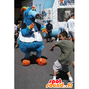 Mascot blau monster, niedlich und behaart - MASFR22117 - Monster-Maskottchen