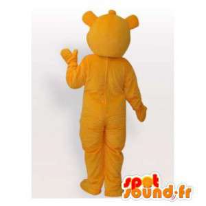 Yellow Bear mascotte met een zon op haar buik - MASFR006492 - Bear Mascot