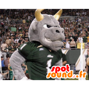 Mascotte de buffle gris, à l'air féroce - MASFR22144 - Mascottes Animales